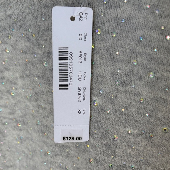 J. Crew Light Gray Sweater with Sparkle Accents - xs NWT - Picture 6 of 16